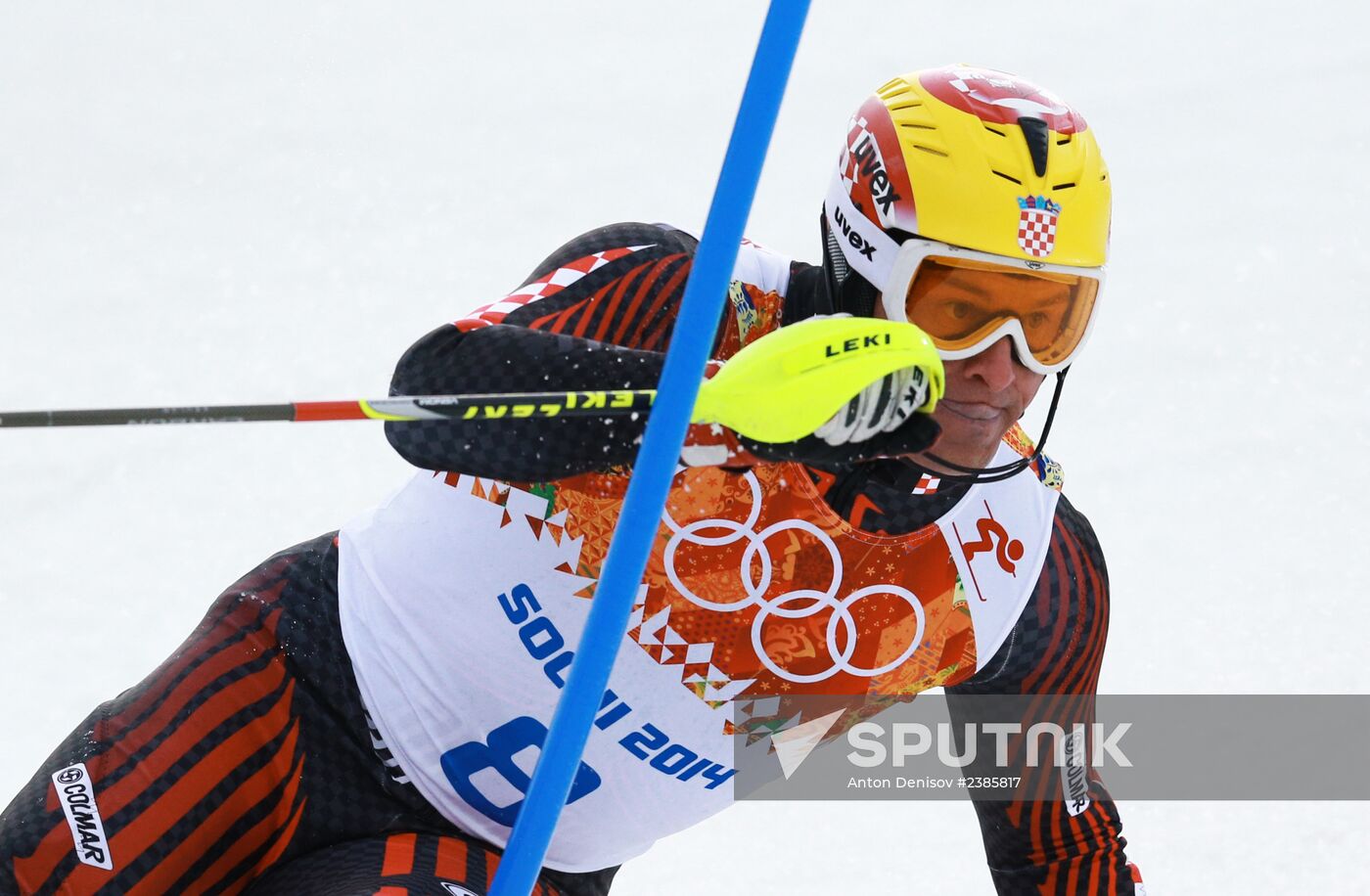 2014 Winter Olympics. Alpine skiing. Men. Slalom