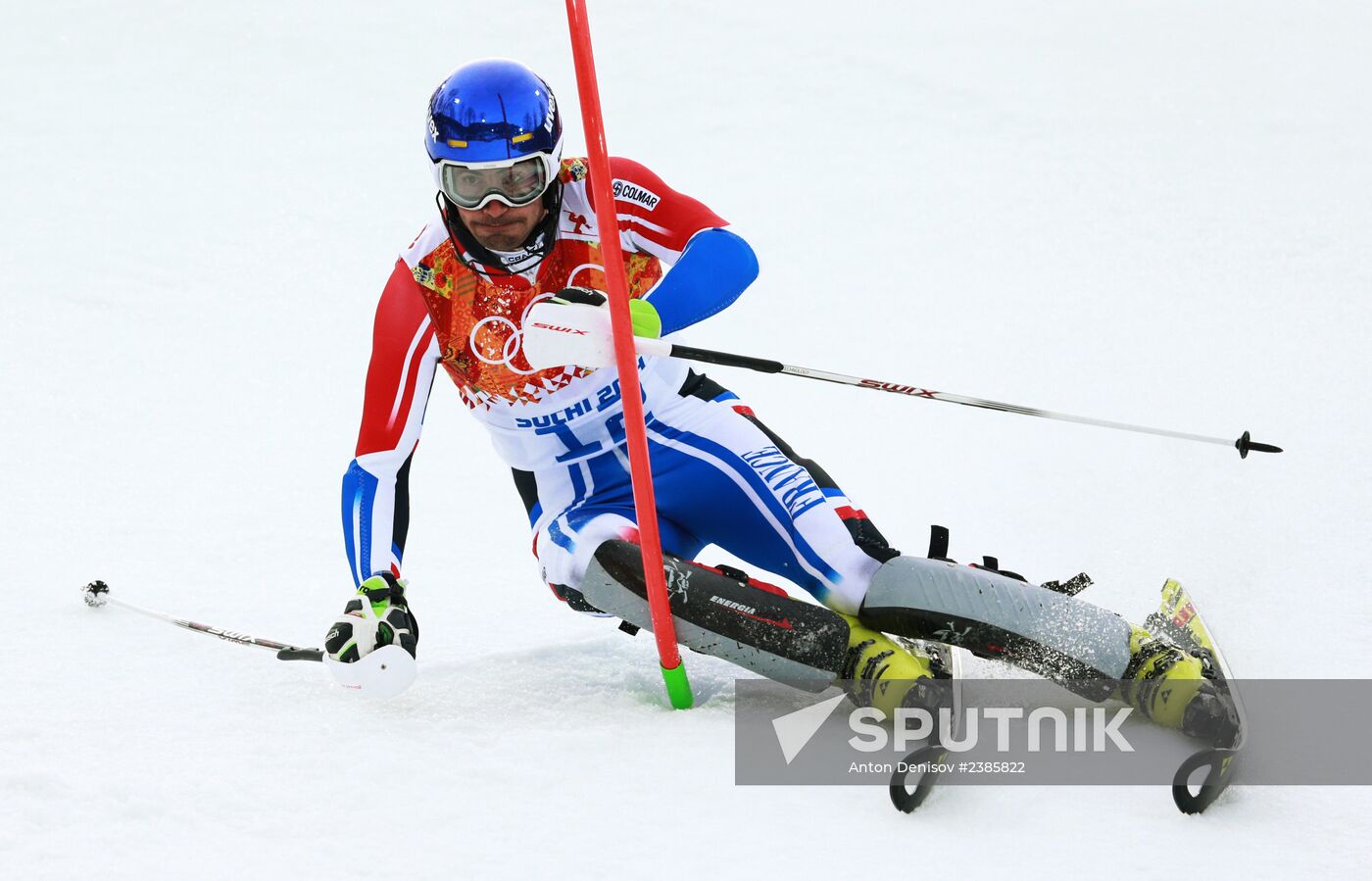 2014 Winter Olympics. Alpine skiing. Men. Slalom