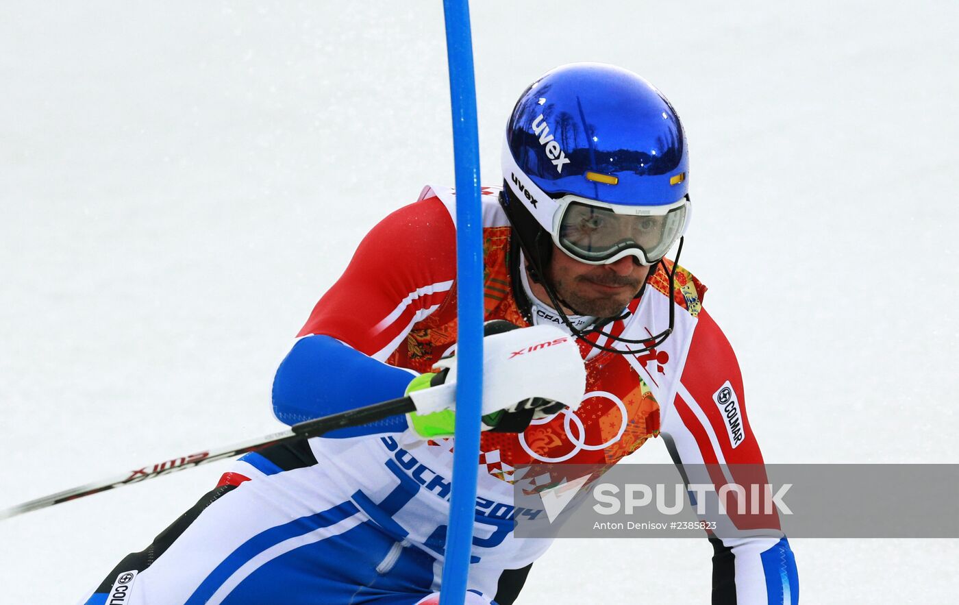 2014 Winter Olympics. Alpine skiing. Men. Slalom