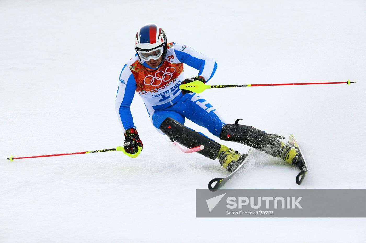 2014 Winter Olympics. Alpine skiing. Men. Slalom