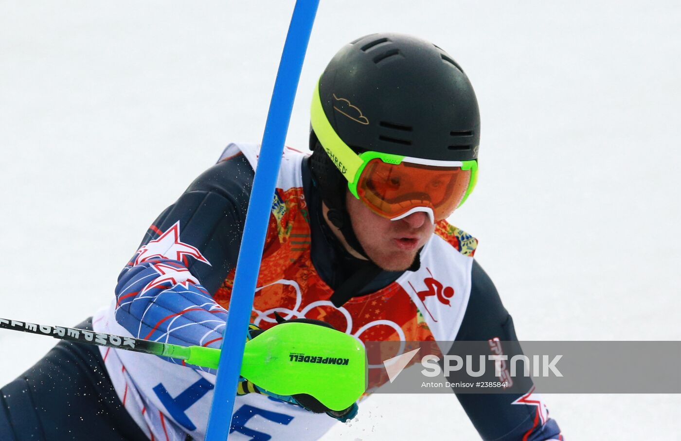 2014 Winter Olympics. Alpine skiing. Men. Slalom