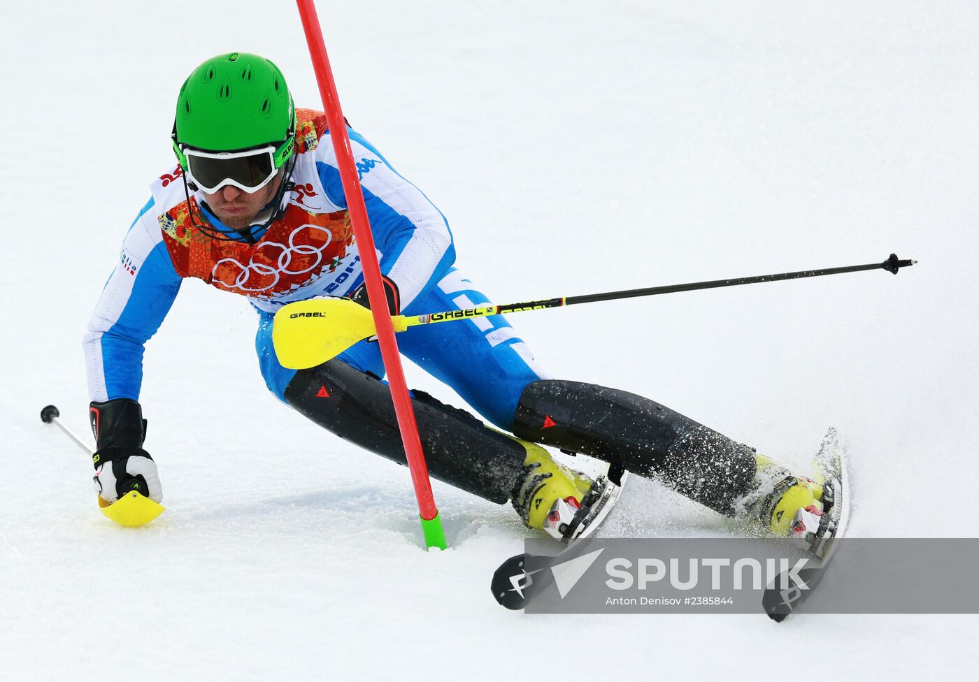 2014 Winter Olympics. Alpine skiing. Men. Slalom