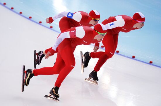 2014 Winter Olympics. Speed skating. Women. Team pursuit. Finals