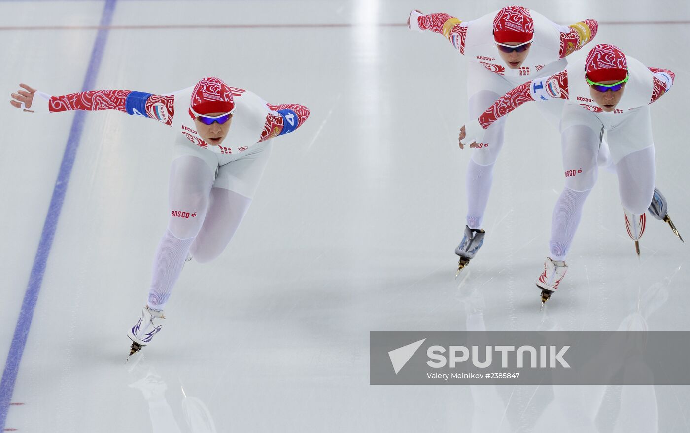 2014 Winter Olympics. Speed skating. Women. Team pursuit. Finals