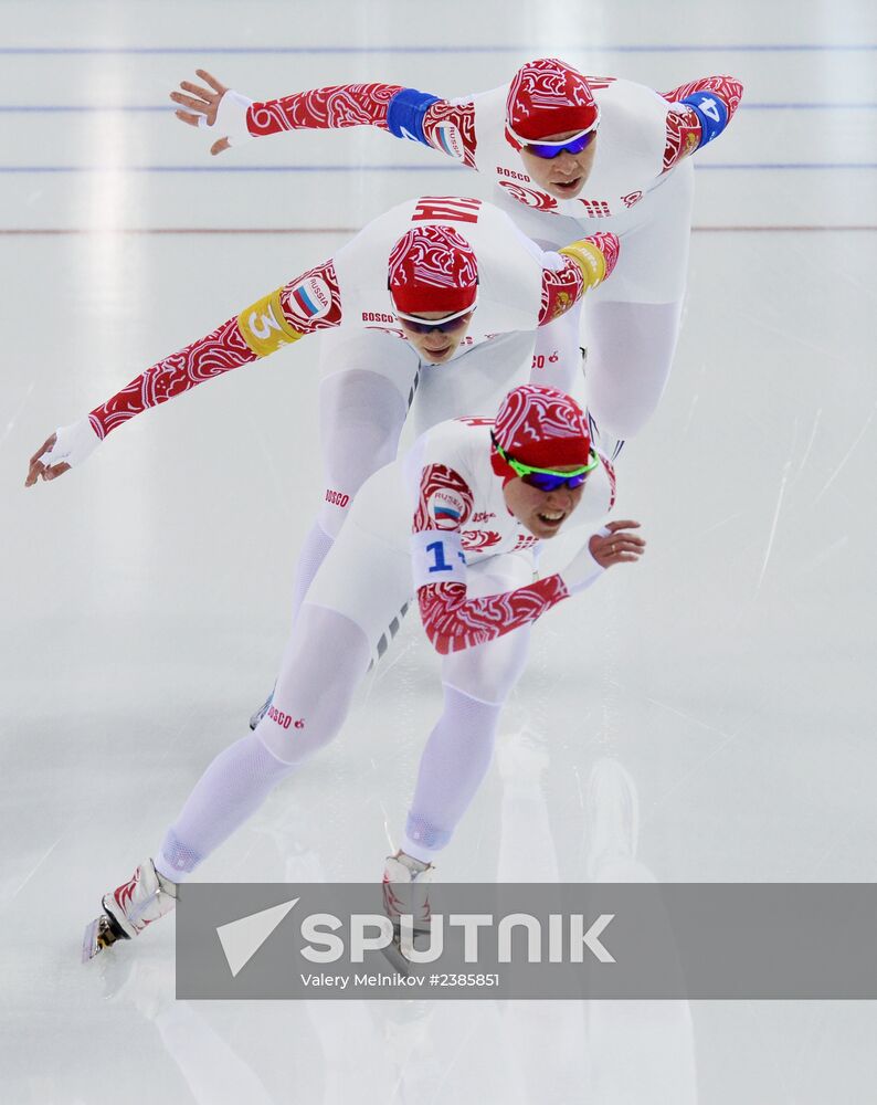 2014 Winter Olympics. Speed skating. Women. Team pursuit. Finals