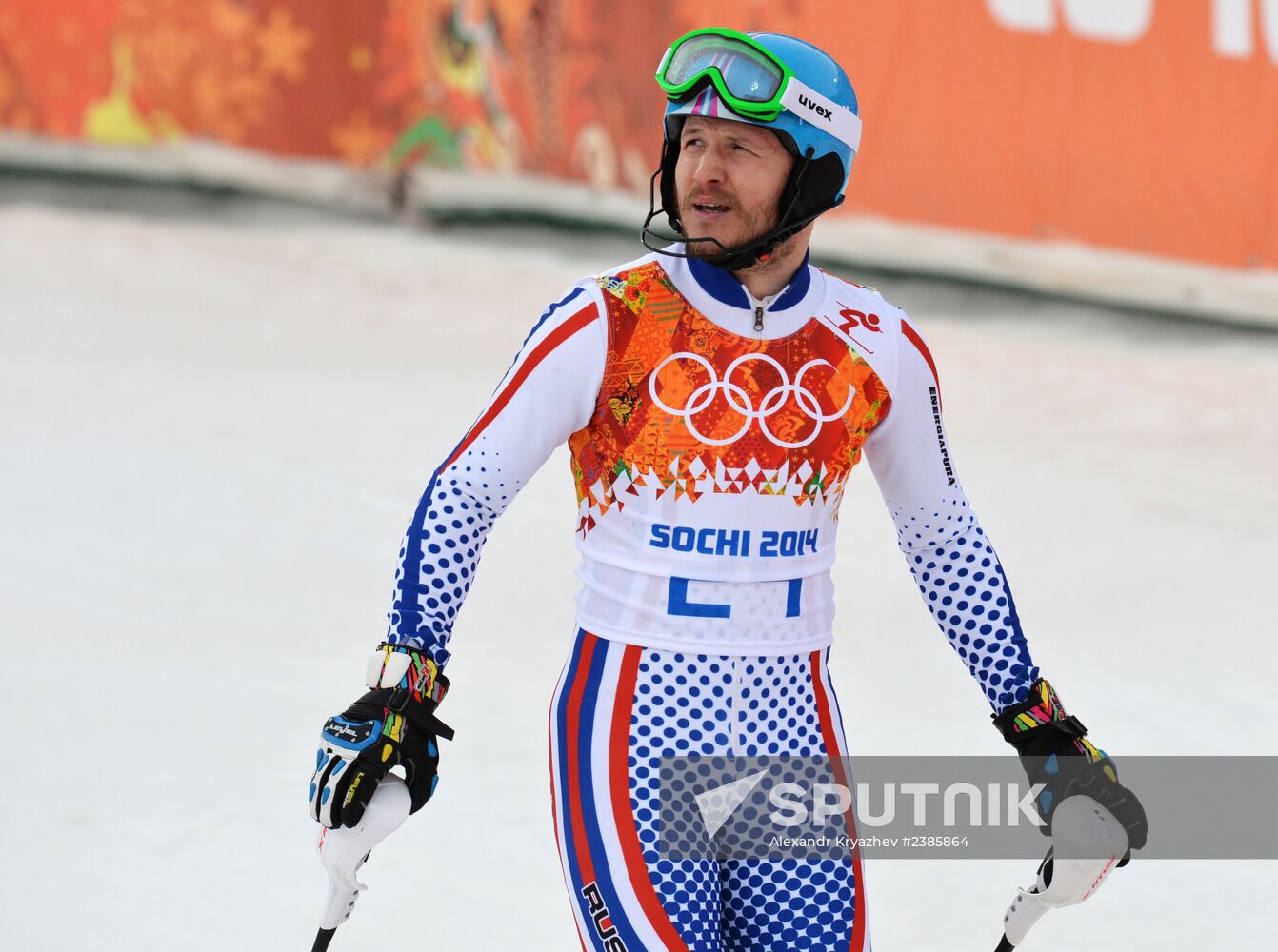 2014 Winter Olympics. Alpine skiing. Men. Slalom