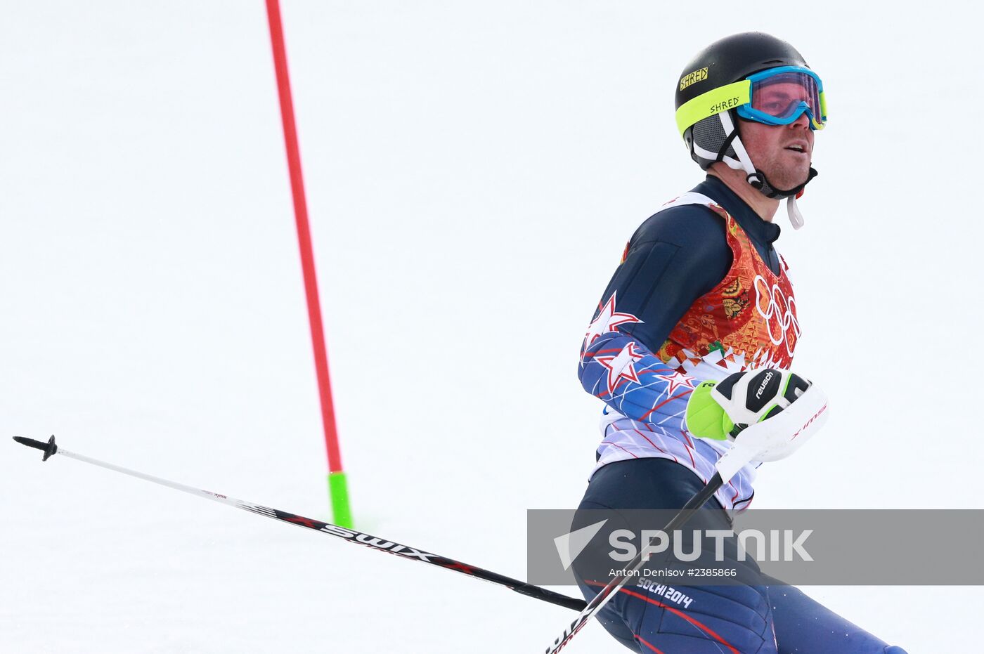 2014 Winter Olympics. Alpine skiing. Men. Slalom