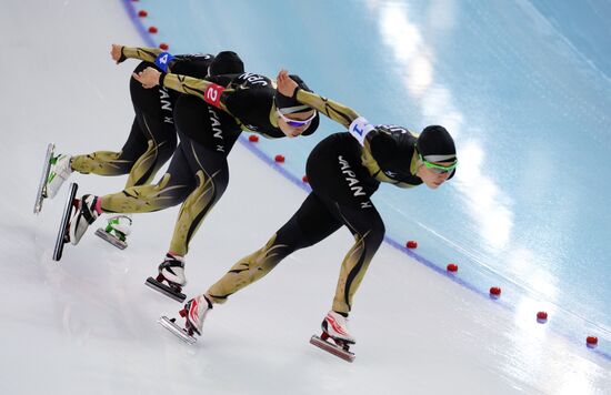 2014 Winter Olympics. Speed skating. Women. Team pursuit. Finals