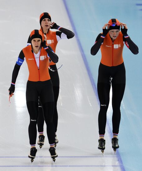2014 Winter Olympics. Speed skating. Women. Team pursuit. Finals
