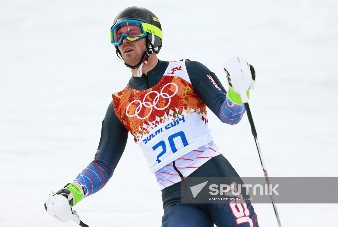 2014 Winter Olympics. Alpine skiing. Men. Slalom