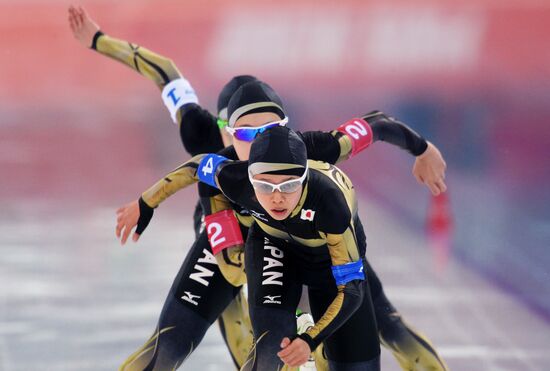 2014 Winter Olympics. Speed skating. Women. Team pursuit. Finals