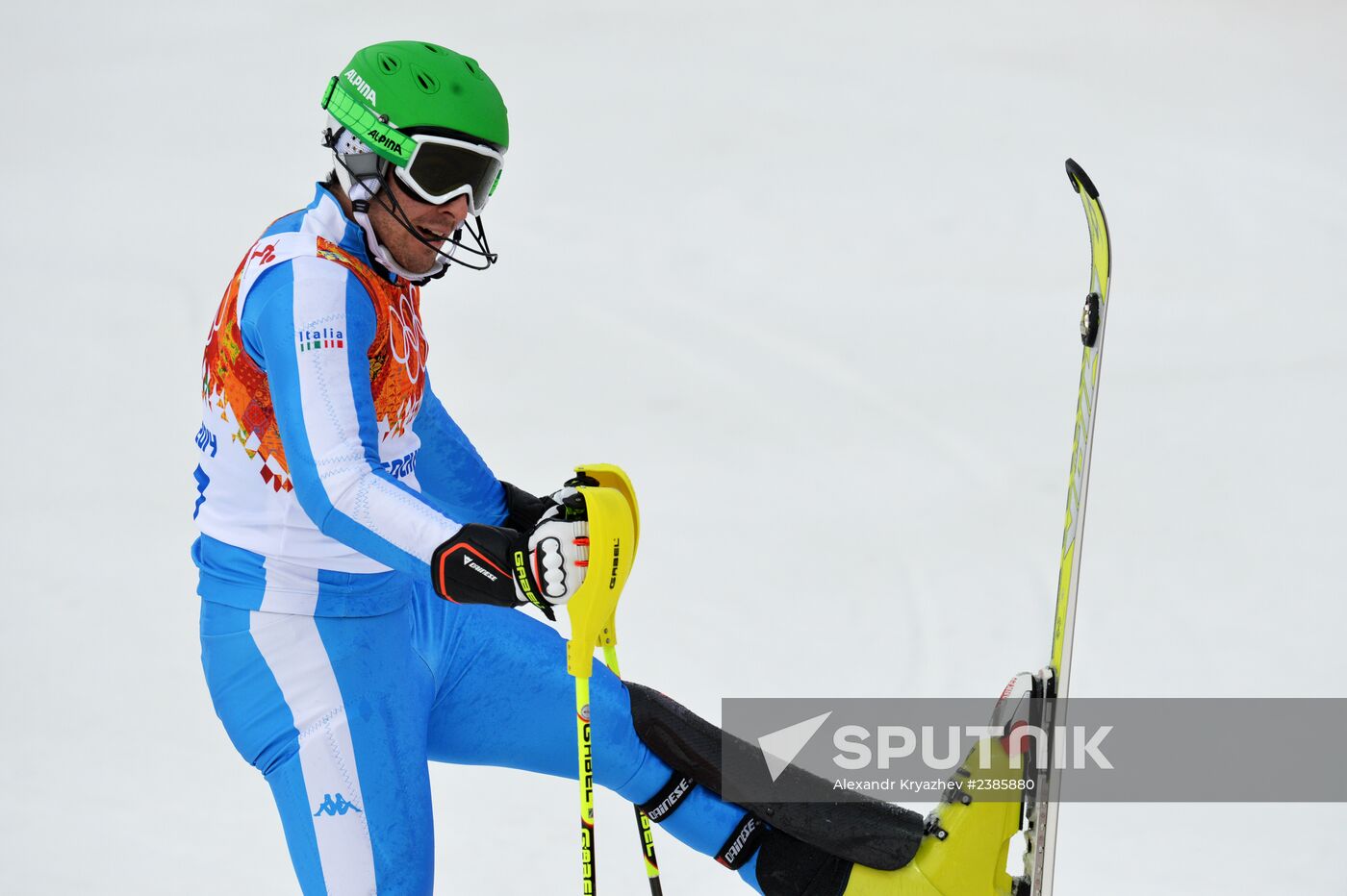 2014 Winter Olympics. Alpine skiing. Men. Slalom
