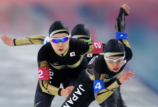 2014 Winter Olympics. Speed skating. Women. Team pursuit. Finals