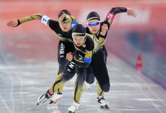 2014 Winter Olympics. Speed skating. Women. Team pursuit. Finals