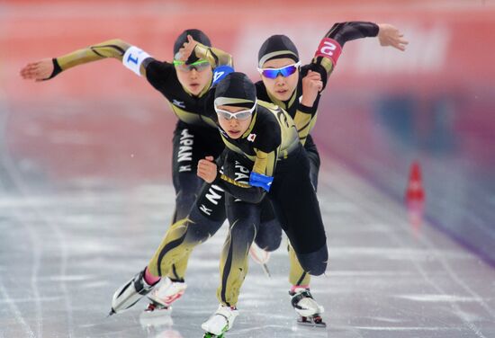 2014 Winter Olympics. Speed skating. Women. Team pursuit. Finals