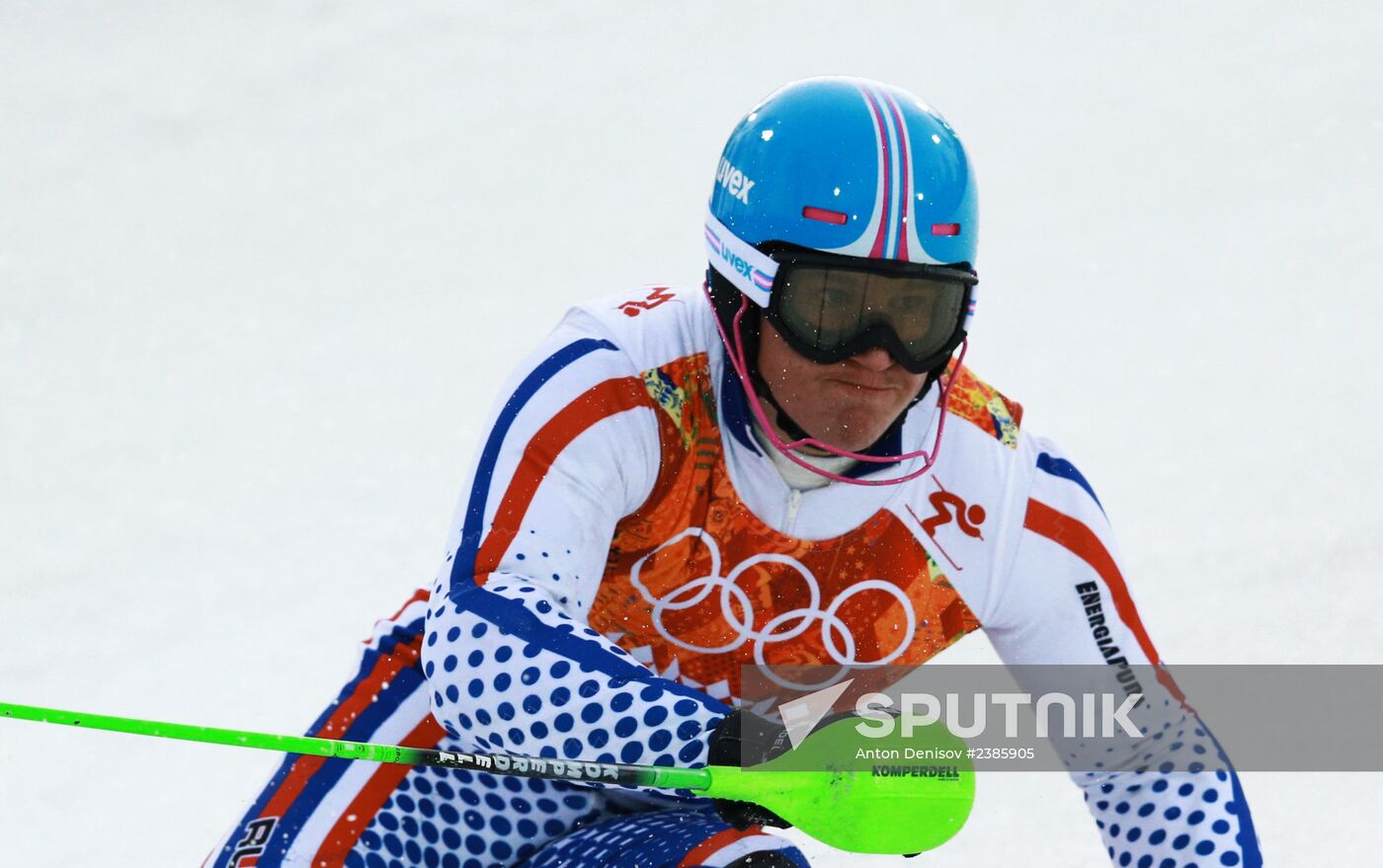 2014 Winter Olympics. Alpine skiing. Men. Slalom