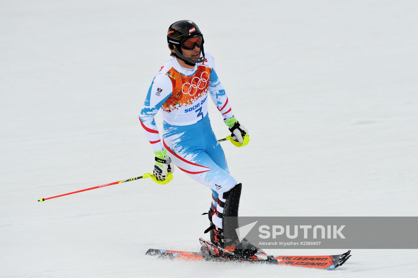 2014 Winter Olympics. Alpine skiing. Men. Slalom