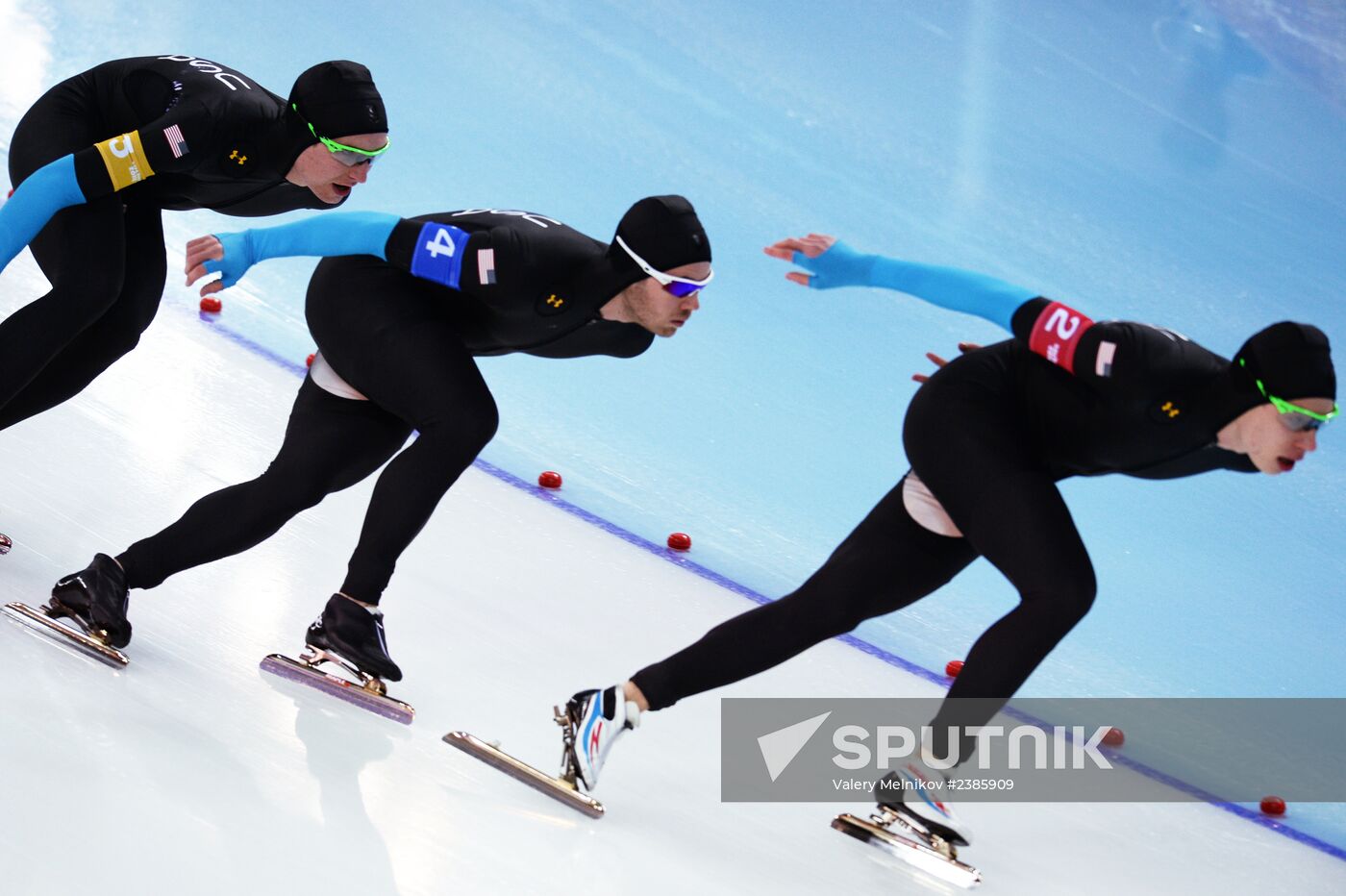 2014 Winter Olympics. Speed skating. Men. Team pursuit. Finals