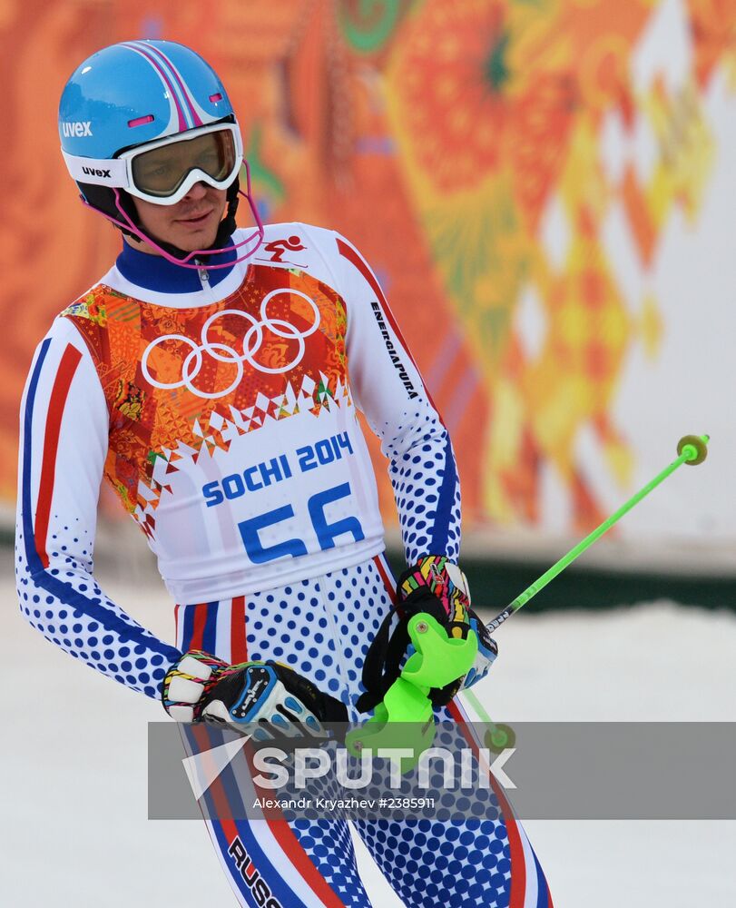 2014 Winter Olympics. Alpine skiing. Men. Slalom