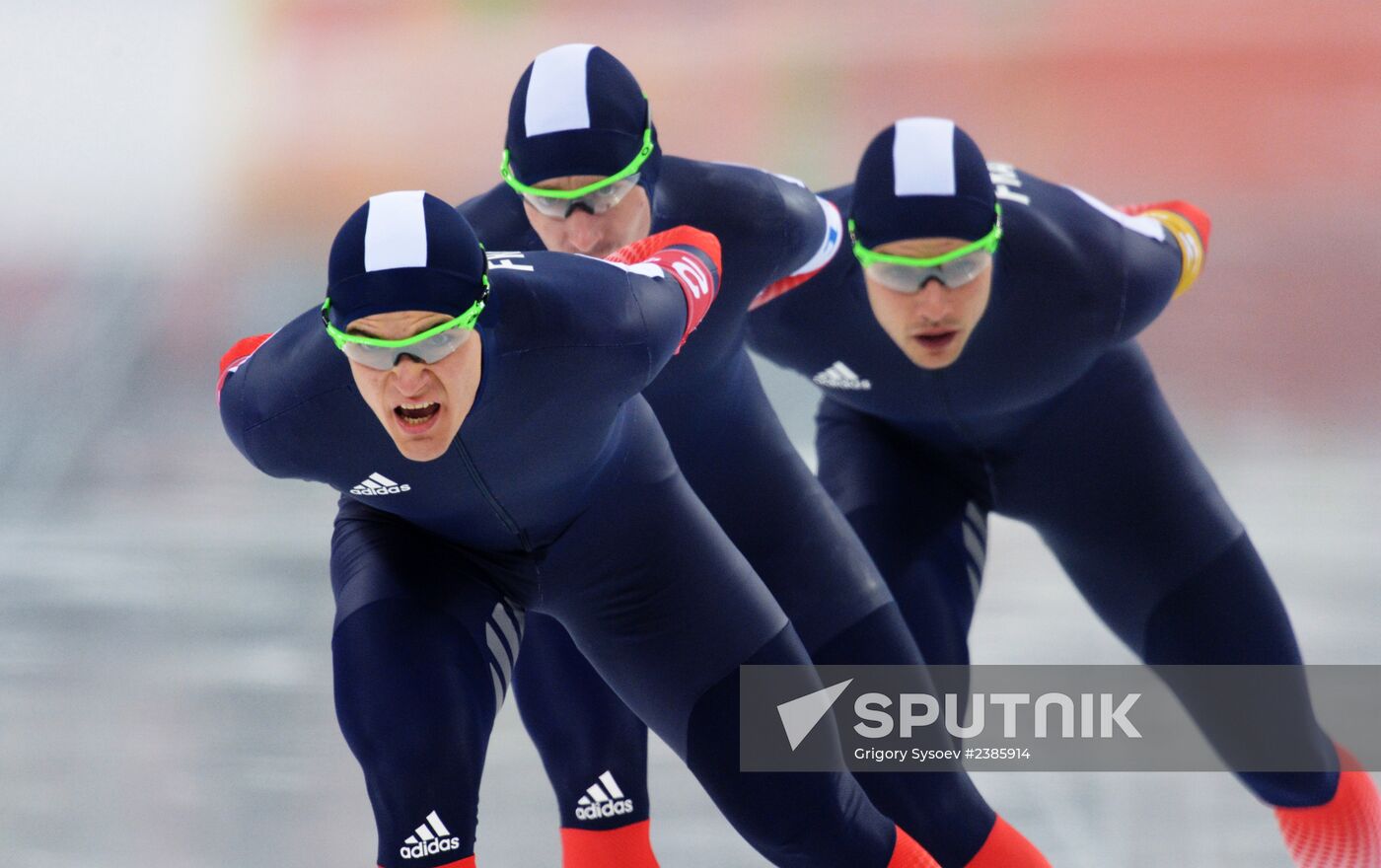 2014 Winter Olympics. Speed skating. Men. Team pursuit. Finals