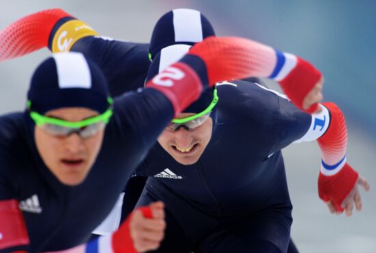 2014 Winter Olympics. Speed skating. Men. Team pursuit. Finals