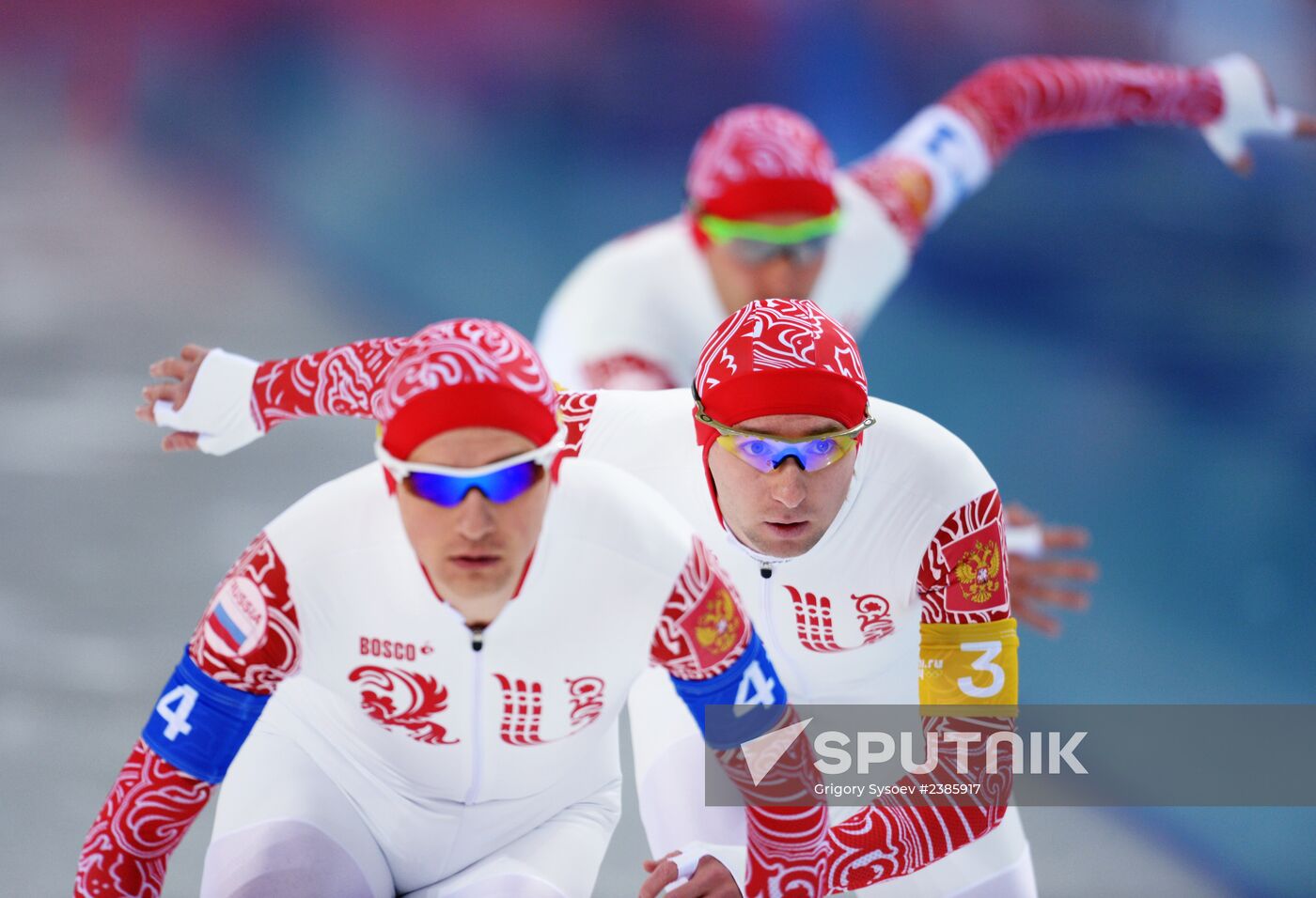 2014 Winter Olympics. Speed skating. Men. Team pursuit. Finals