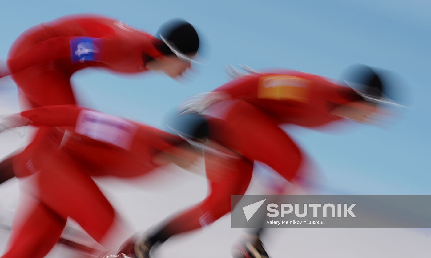 2014 Winter Olympics. Speed skating. Men. Team pursuit. Finals