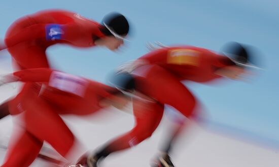 2014 Winter Olympics. Speed skating. Men. Team pursuit. Finals