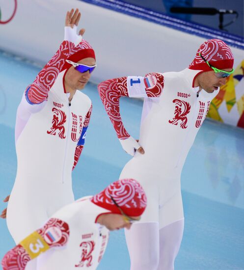 2014 Winter Olympics. Speed skating. Men. Team pursuit. Finals