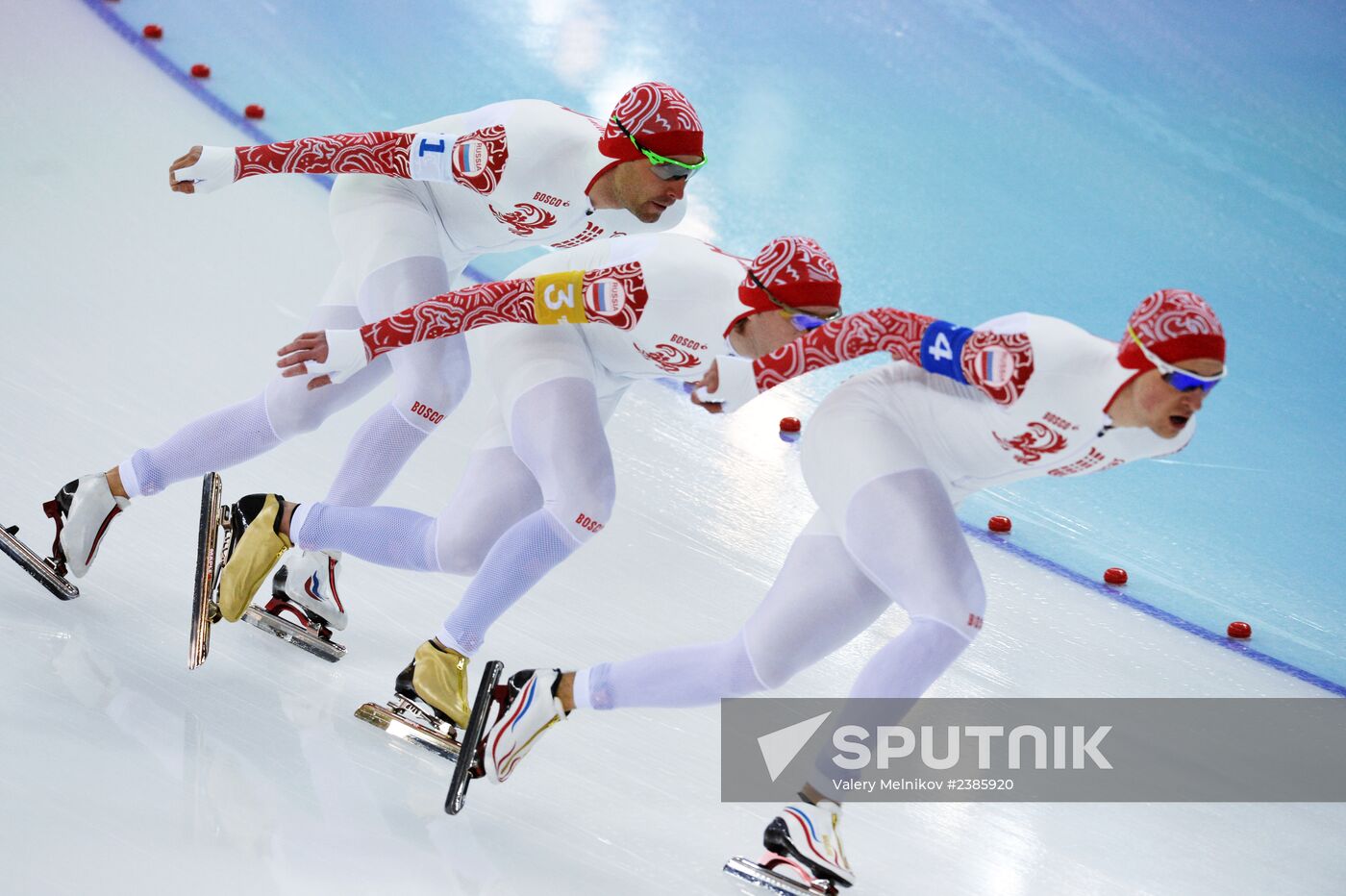 2014 Winter Olympics. Speed skating. Men. Team pursuit. Finals