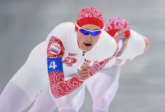 2014 Winter Olympics. Speed skating. Men. Team pursuit. Finals