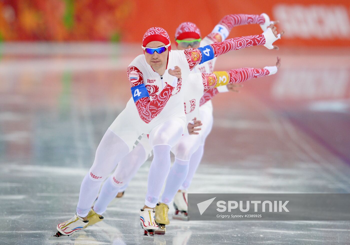 2014 Winter Olympics. Speed skating. Men. Team pursuit. Finals