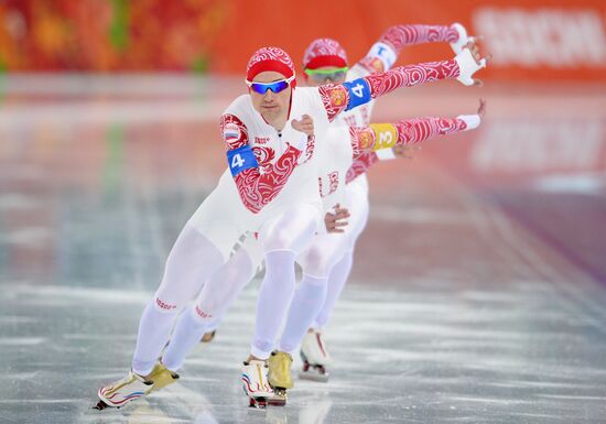 2014 Winter Olympics. Speed skating. Men. Team pursuit. Finals