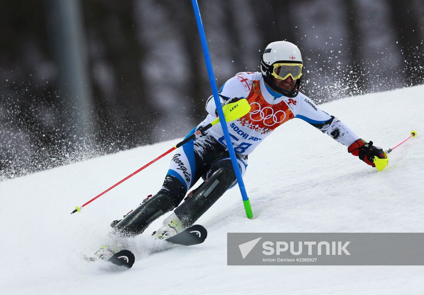 2014 Winter Olympics. Alpine skiing. Men. Slalom