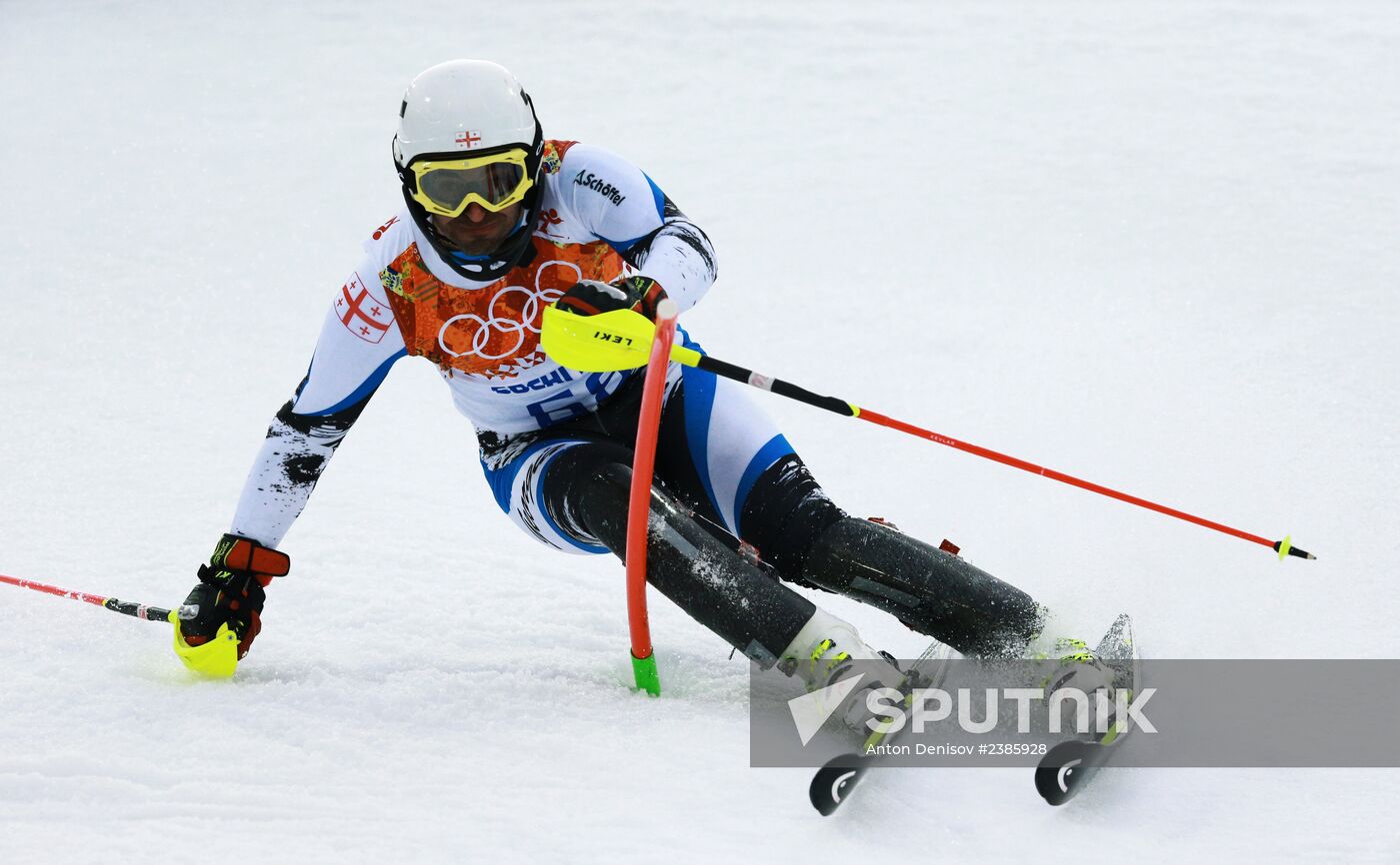 2014 Winter Olympics. Alpine skiing. Men. Slalom