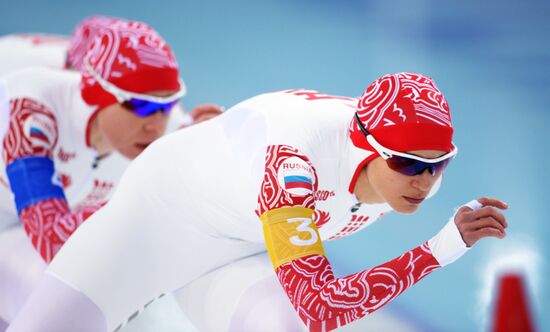 2014 Winter Olympics. Speed skating. Women. Team pursuit. Finals