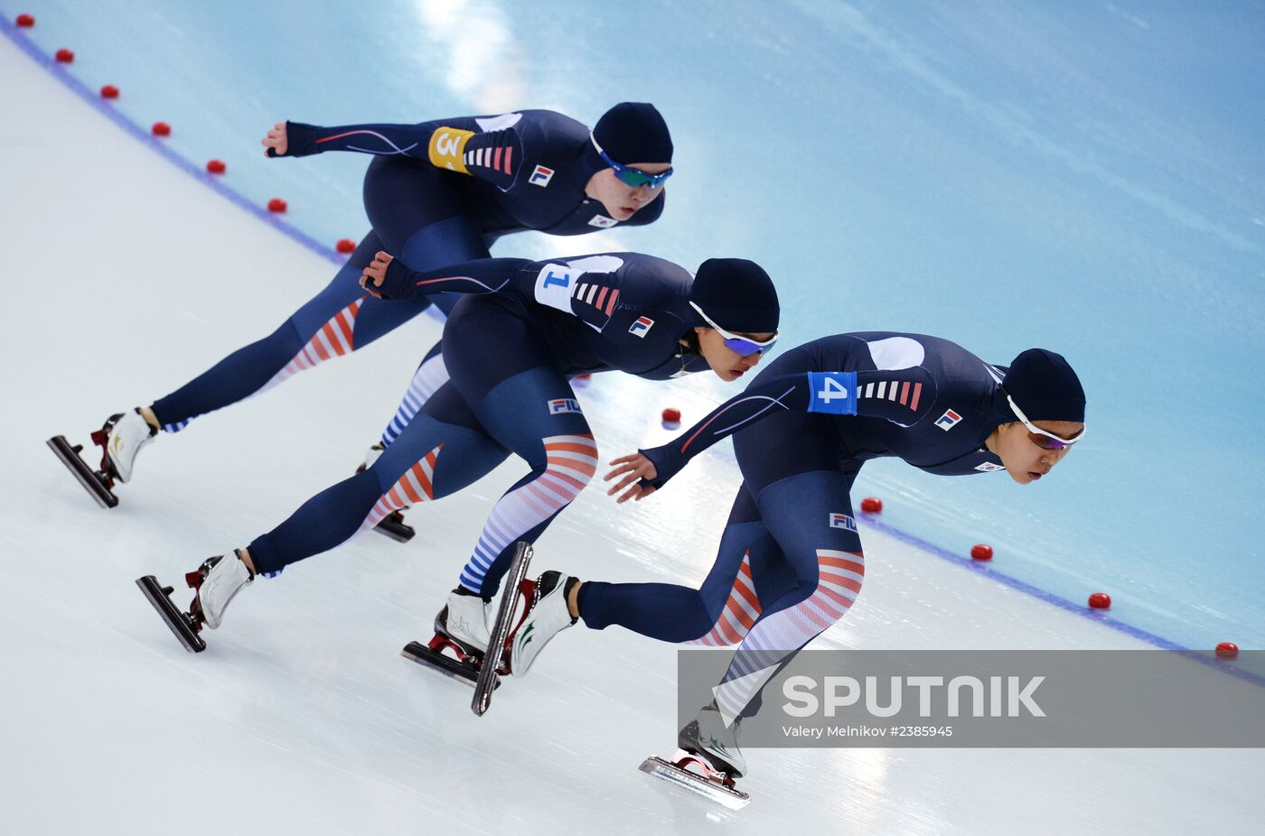 2014 Winter Olympics. Speed skating. Women. Team pursuit. Finals