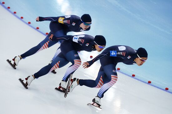 2014 Winter Olympics. Speed skating. Women. Team pursuit. Finals