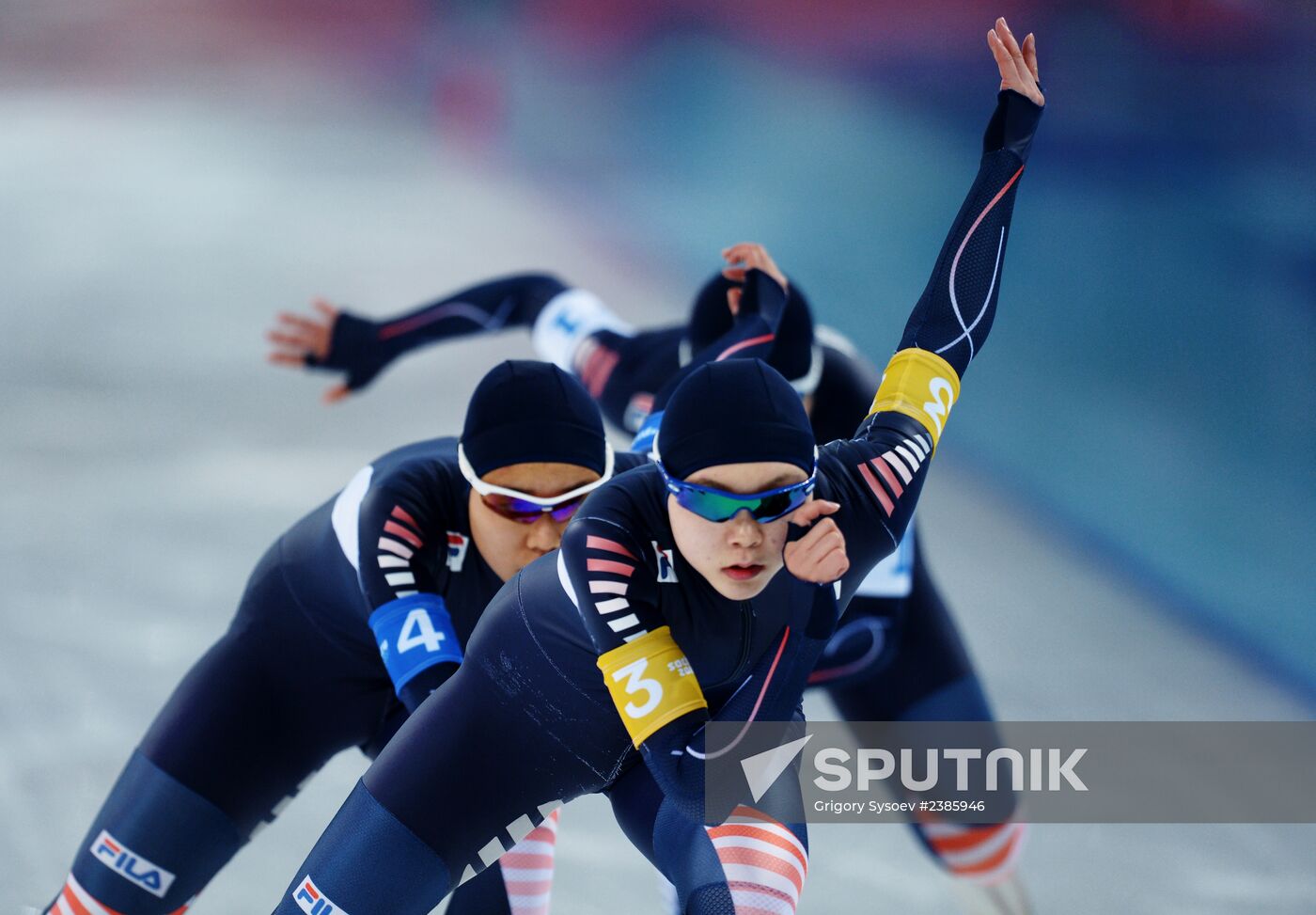 2014 Winter Olympics. Speed skating. Women. Team pursuit. Finals