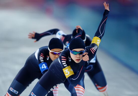 2014 Winter Olympics. Speed skating. Women. Team pursuit. Finals