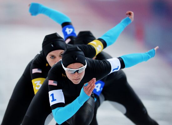 2014 Winter Olympics. Speed skating. Women. Team pursuit. Finals