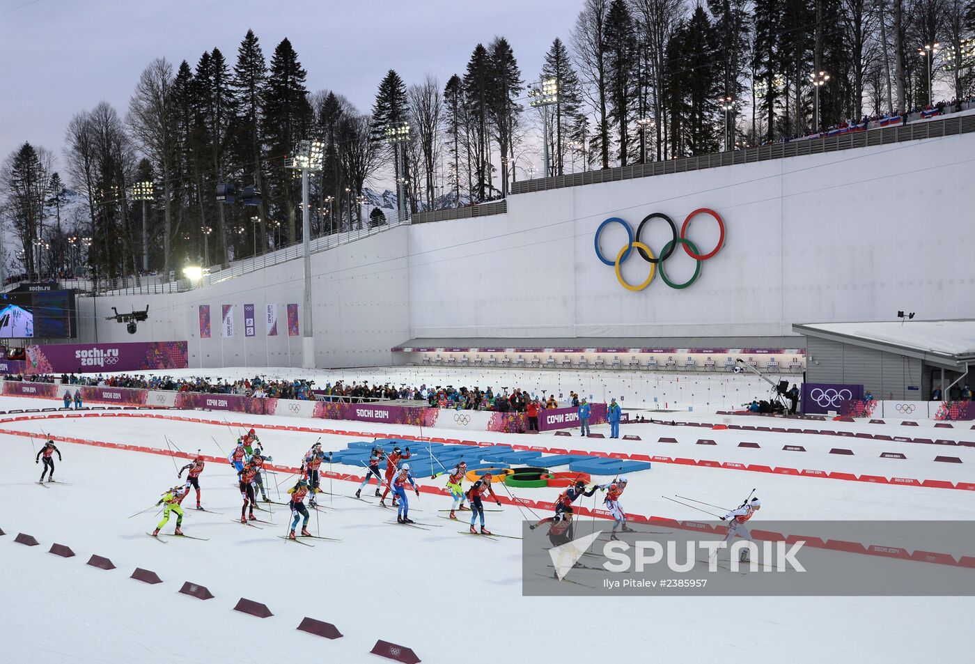 2014 Winter Olympics. Biathlon. Men. Relay