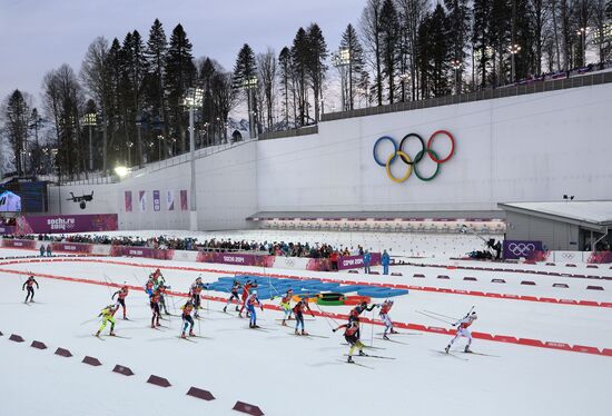 2014 Winter Olympics. Biathlon. Men. Relay