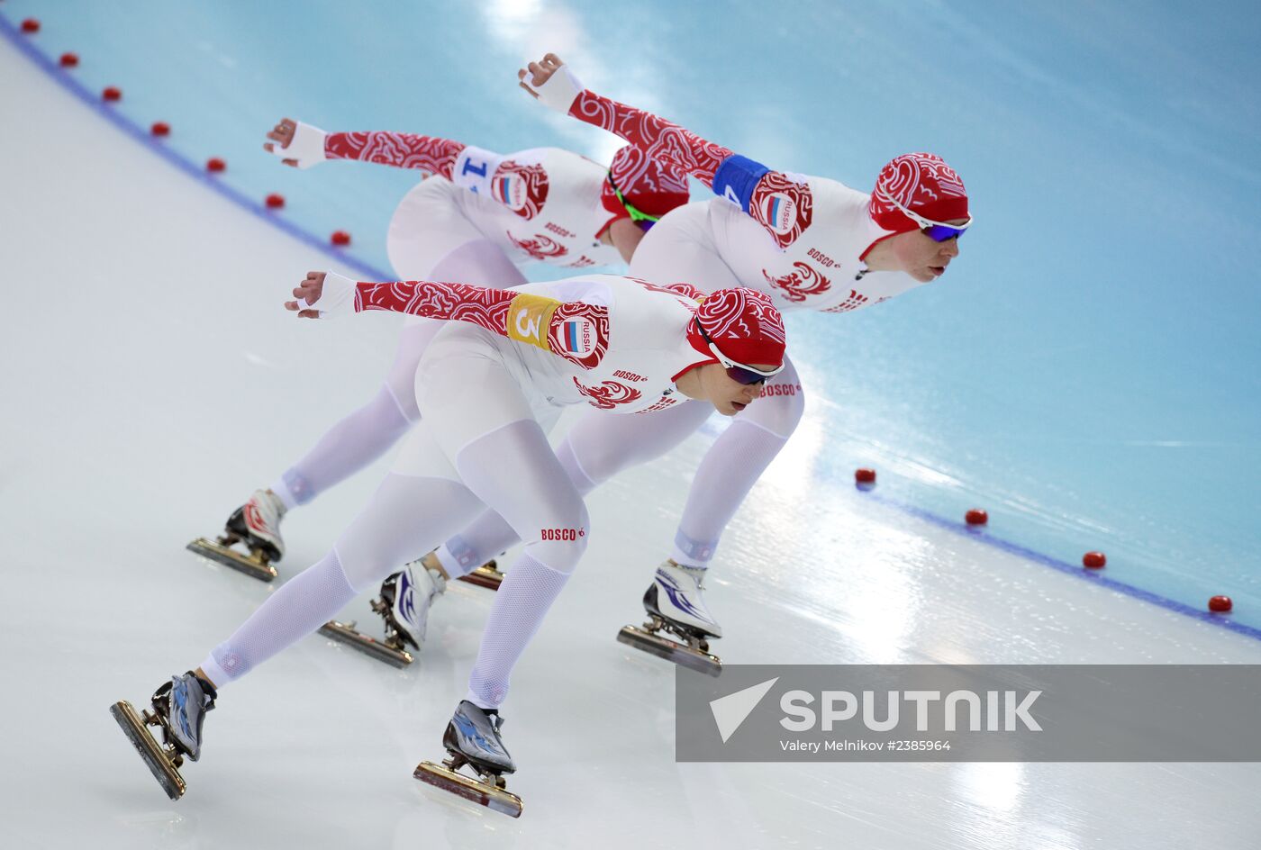 2014 Winter Olympics. Speed skating. Women. Team pursuit. Finals