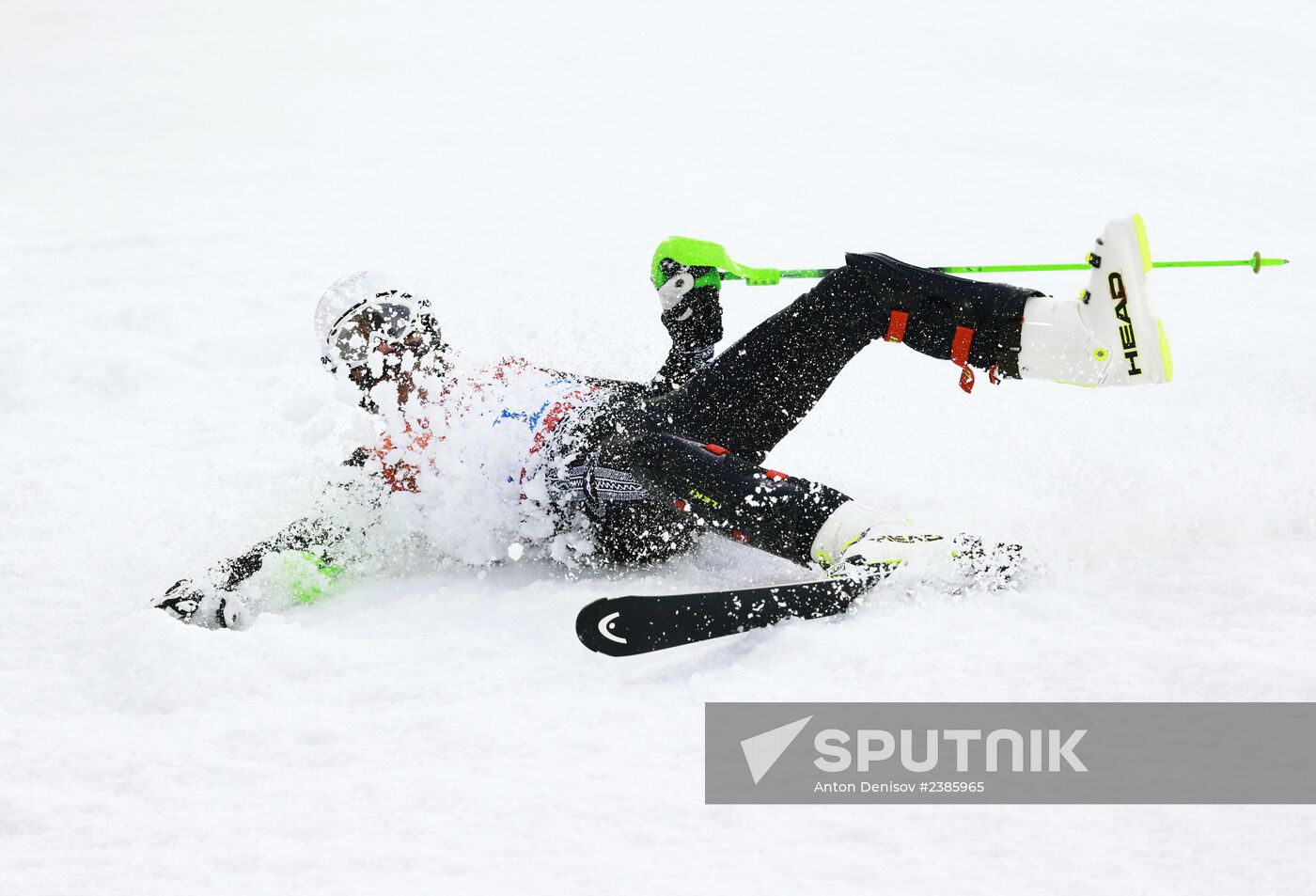 2014 Winter Olympics. Alpine skiing. Men. Slalom