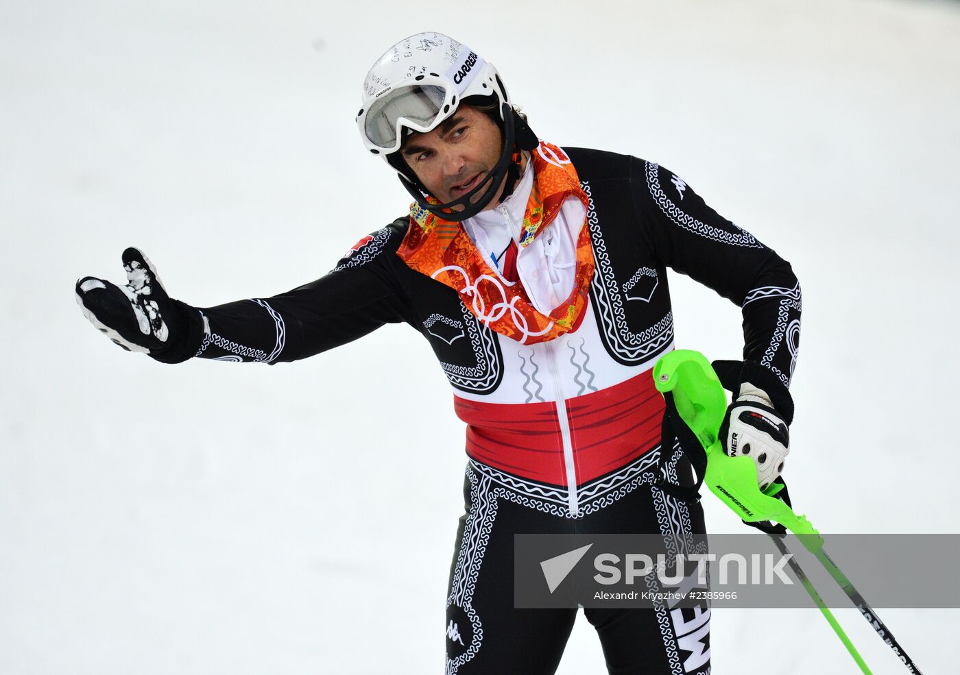 2014 Winter Olympics. Alpine skiing. Men. Slalom