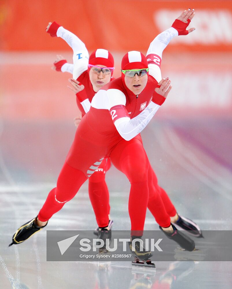 2014 Winter Olympics. Speed skating. Women. Team pursuit. Finals