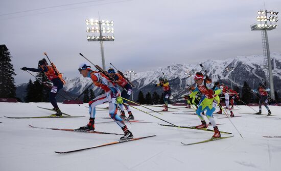 2014 Winter Olympics. Biathlon. Men. Relay