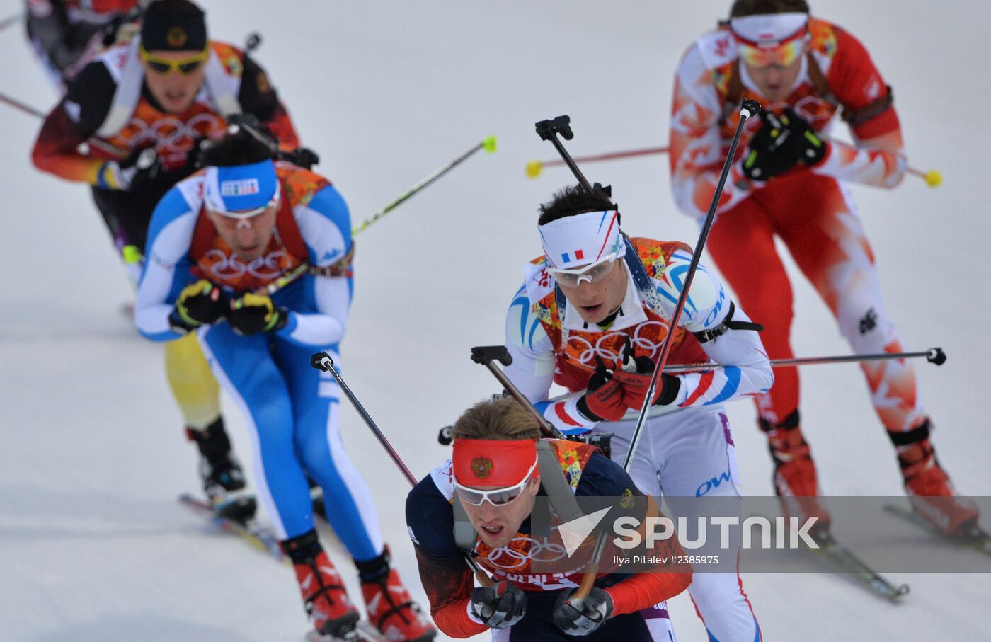 2014 Winter Olympics. Biathlon. Men. Relay