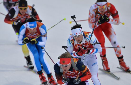 2014 Winter Olympics. Biathlon. Men. Relay